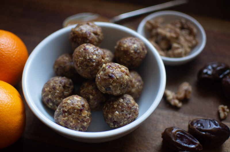  Cranberry Orange Energy Balls